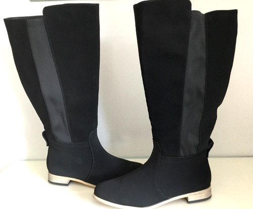 Ladies new black knee high - black,