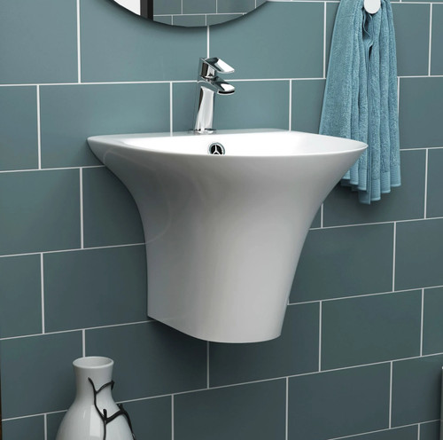 460mm semi pedestal wall hung - pedestal,