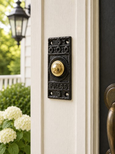 Door bell push - push, square