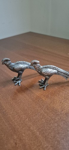 Silver plated pheasants - plated,