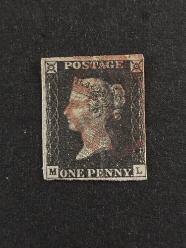 Penny black stamp with - stamp,