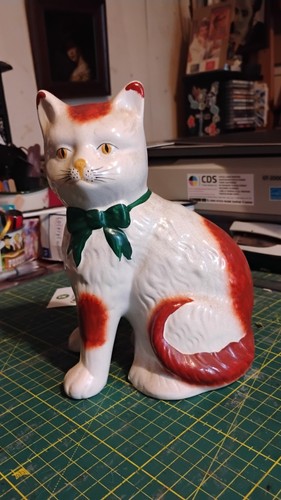 Vintage staffordshire cat - vintage,