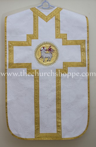 Agnus dei roman chasuble white - roman,