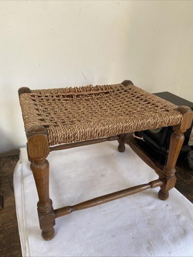 Vintage rattan stool - vintage,
