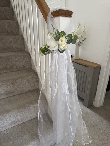 Wedding church decoration - decoration, pew