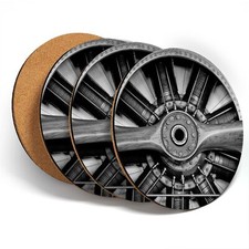 4 x Coasters  - BW - Vintage