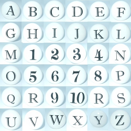 Alphabet letters numbers - &,