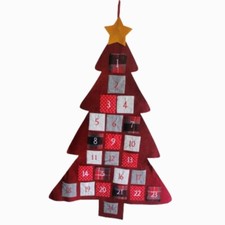 Fill your own LUXURY FABRIC ADVENT CALENDAR 110cm BNWT red or grey REUSABLE BNWT
