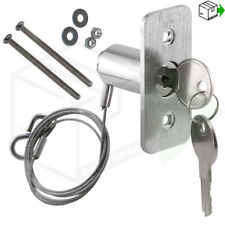 Garage Door EXTERNAL EMERGENCY Release Device  Round Key Type Lock with 3' Cable