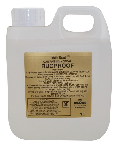 Gold label rugproof for canvas - label,