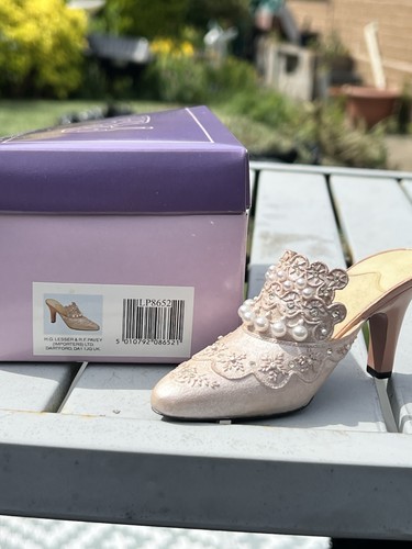 Miniature shoe ornament cream - shoe,