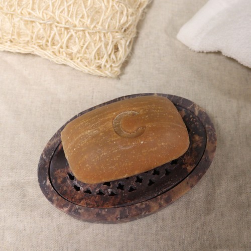 Soapstone soap dish - dish, drainer