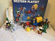 Vintage Western Playset Li'l Playmates Toy ‘96 Cowboys Indians Horses Never Used