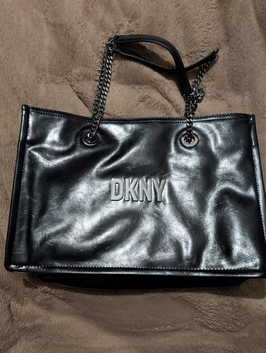 Dkny black metallic look - dkny, tote
