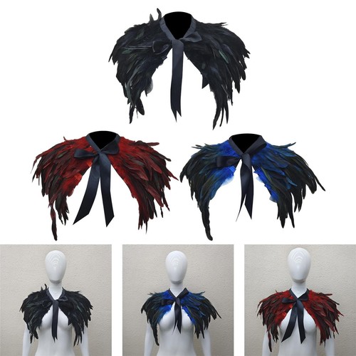 Feather cape shawl halloween - cape,