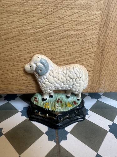 Vintage cast iron door stop - vintage,