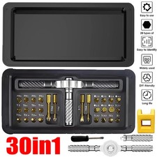 30 in 1 Magnetic Screwdriver Set, Multi Bit Ratchet Screwdriver Set w/ T Handle