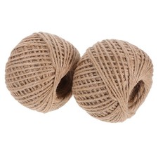  2 Roll Jute Twine String 3mm Natural Burlap Cord Natural Hemp Twine Cord for