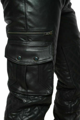 Mens real leather pants - real,