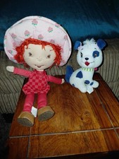 Vintage 2003 Strawberry Shortcake plush doll & Pupcake dog. Berry Best Friends.