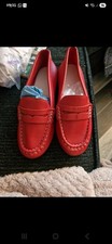 Ladies Red Loafers Size 6 New