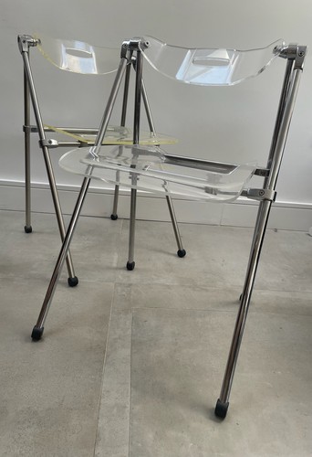 Vintage pair lucite folding - vintage, of