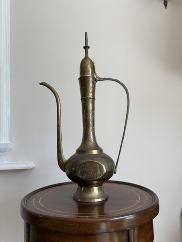 Vintage solid brass teapot - brass,