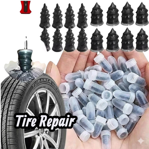 Car tyre puncture - tyre,