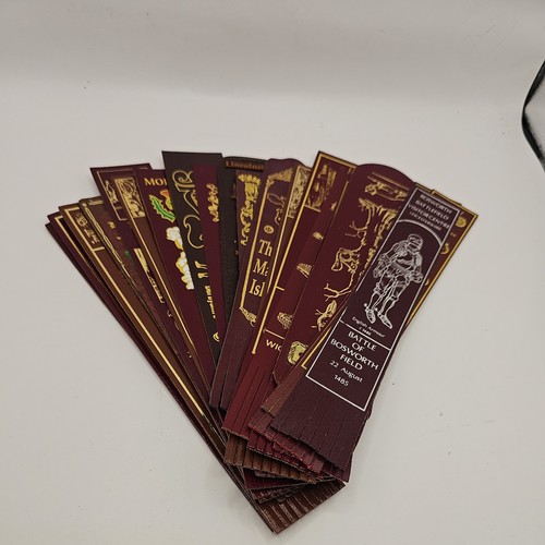 Brown leather faux bookmarks - faux,