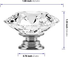 Pack Of 4 Clear Crystal Door