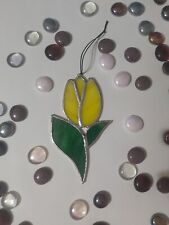 Stained Glass Suncatcher Tulip Handmade    Mother Day Valentine Gift