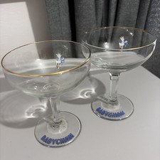 BABYCHAM Bambi Retro Glasses Set of 2 Vintage Bar Party Cocktail