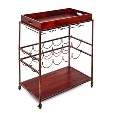 Old Dutch International Avalon Wine/Serving Cart 28" x 16" x 32" Antique Copper,