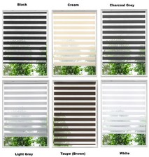 Zebra Day and Night Custom Roller Window Blinds - Made to Measure - By Aprica