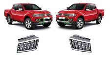 NEW FOR MITSUBISHI L200 / TRITON 10-16 FRONT TOP GRILLE WITH CHROME PAIR SET