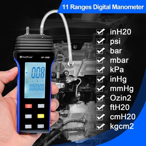 Digital dual port manometer - digital,