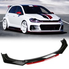 Car Front Bumper Lip Splitter Spoiler Glossy Red For VW Golf MK5 MK6 MK7.5 GTI 