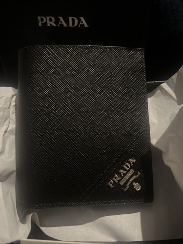 Prada saffiano leather fold - leather, bi-fold