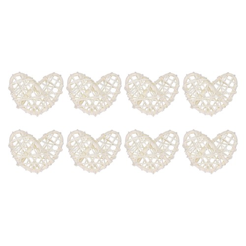 8pcs heart rattan balls - heart,