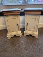 Two Vintage Solid Oak Bedside