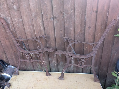 Vintage cast iron garden - vintage, bench