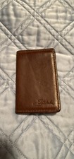 Saddleback Slim Bi-Fold Leather Business Card Holder Wallet Walnut
