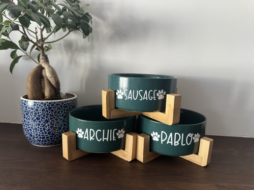 Personalised pets ceramic bowl - pets,