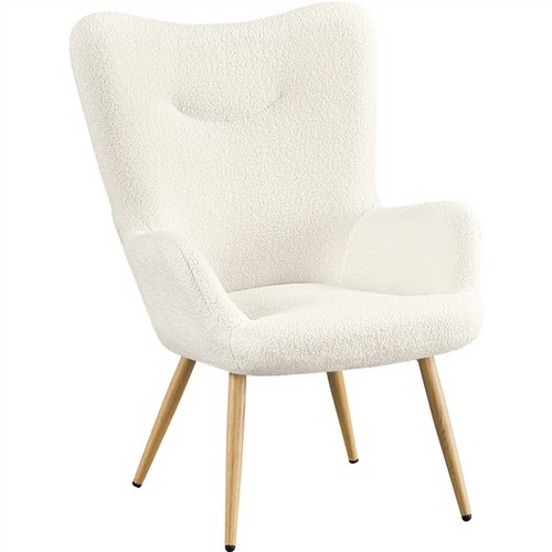 Boucle accent chair metal - chair, w/