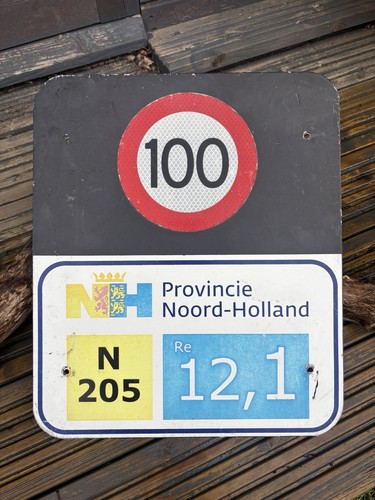 Vintage dutch road sign - dutch,
