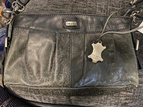 Oriano black leather shoulder