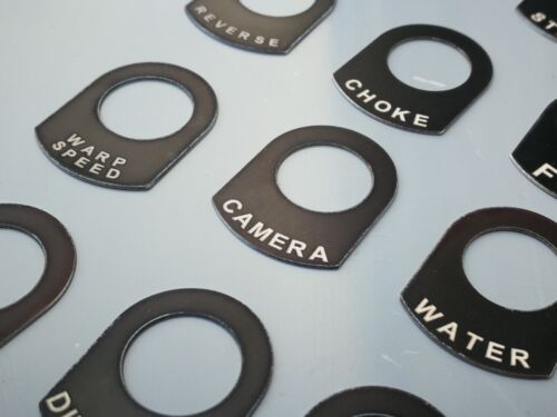 Custom engraved switch tags - engraved,