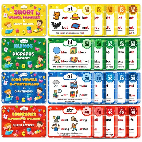 Phonics flash cards - phonics, cards,