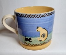 Nicholas Mosse Pottery Cat And Kitten Mug Cup  Signed Ireland