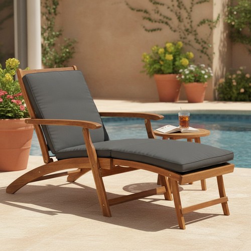 Rattan sun lounger - lounger, folding